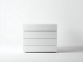 Cómoda 80x40x78 cm - madera laminada blanca - 4 cajones para dormitorio