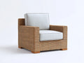 Sillones de ratán 106x90x74 cm - ratán natural-gris claro - diseño moderno para salón