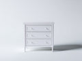 Cómoda 90x42x82 cm - madera blanca con 3 cajones - estilo clásico para dormitorio