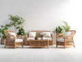 Sofás de exterior de ratán 180x78x76 cm - ratán natural-beige - con mesa de centro para jardín
