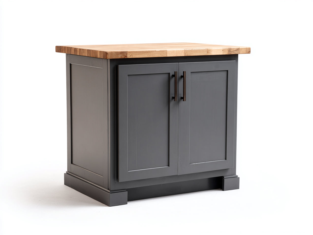 Aparadores de madera 100x55x90 cm gris-marrón - diseño rústico con dos puertas
