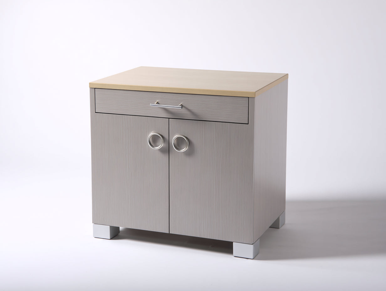 Aparadores de madera 80x40x75 cm - gris-roble - diseño moderno para salón