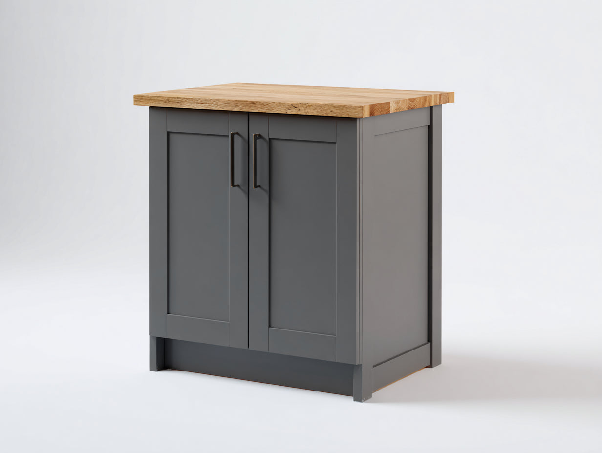 Aparadores de madera 90x40x78 cm - gris oscuro-roble - diseño moderno para salón